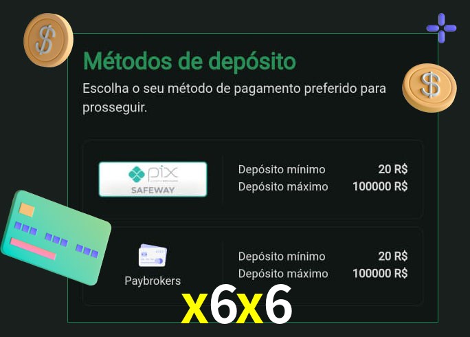 O cassino x6x6 oferece uma grande variedade de métodos de pagamento